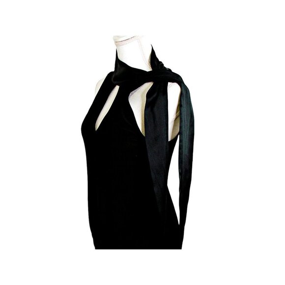 White House Black Market WHBM Key Hole Side Shoulder Tie Sleeveless Top Black Sm - Picture 4 of 12